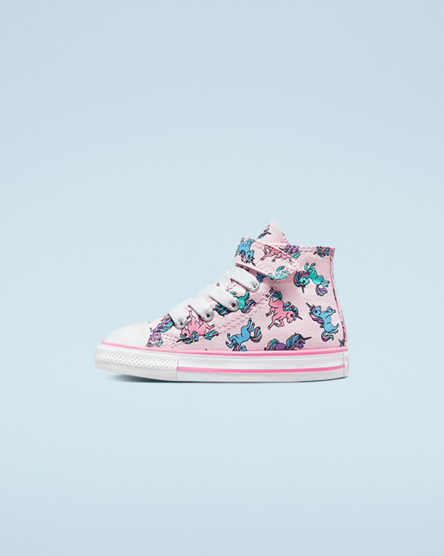 Tenis Converse Chuck Taylor All Star Easy-On Unicorns Cano Alto Menina Rosa Azuis | PT I0743T1